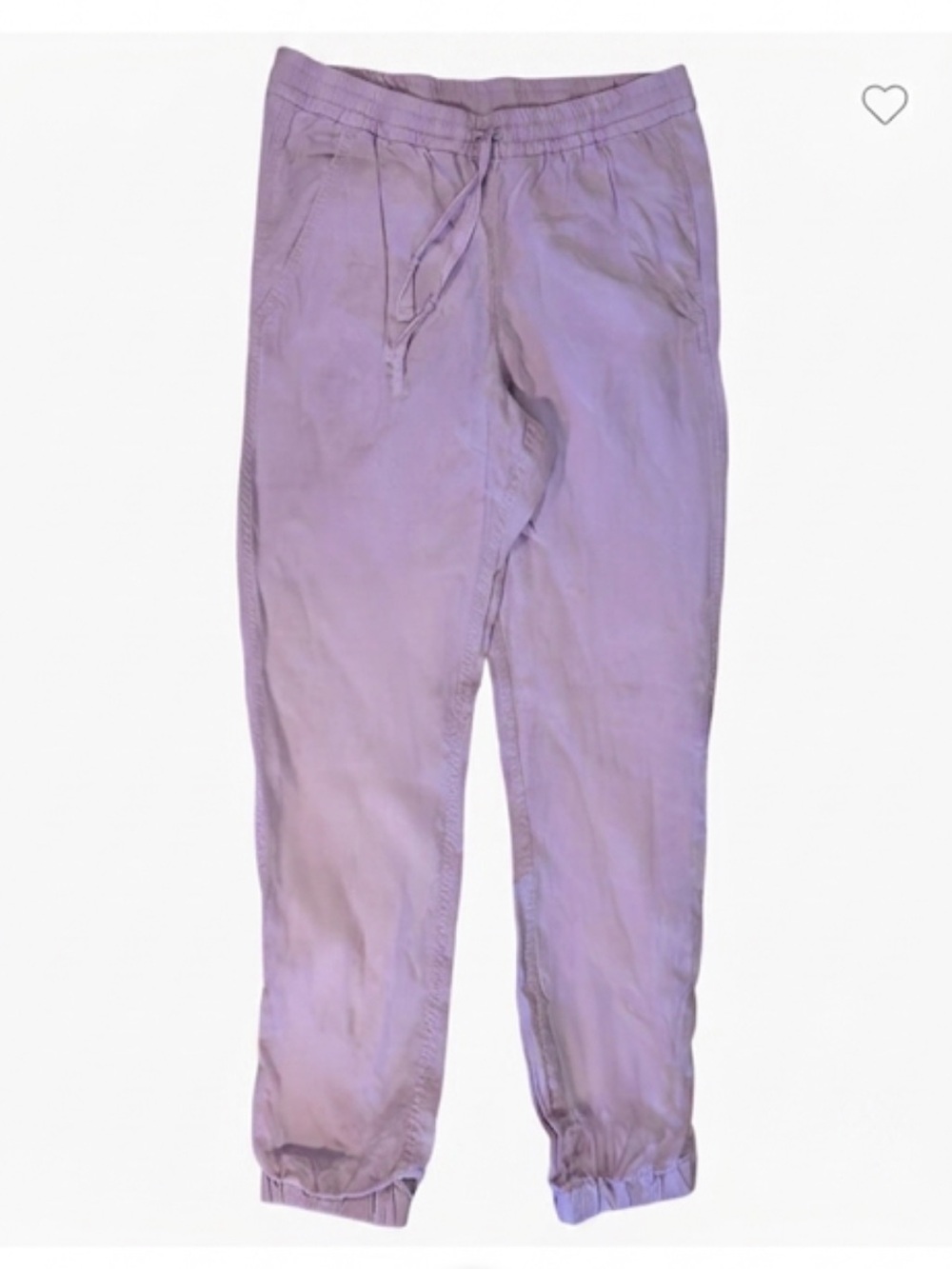 J.Crew Linen Seaside Jogger Pants 6 Lilac Purple Elastic Drawstring Pant